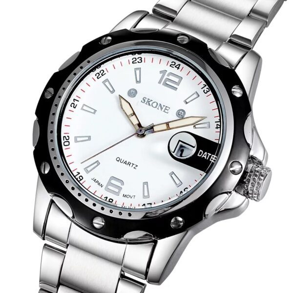Skone -2473 Men's Stainless Steel Wrist Watch