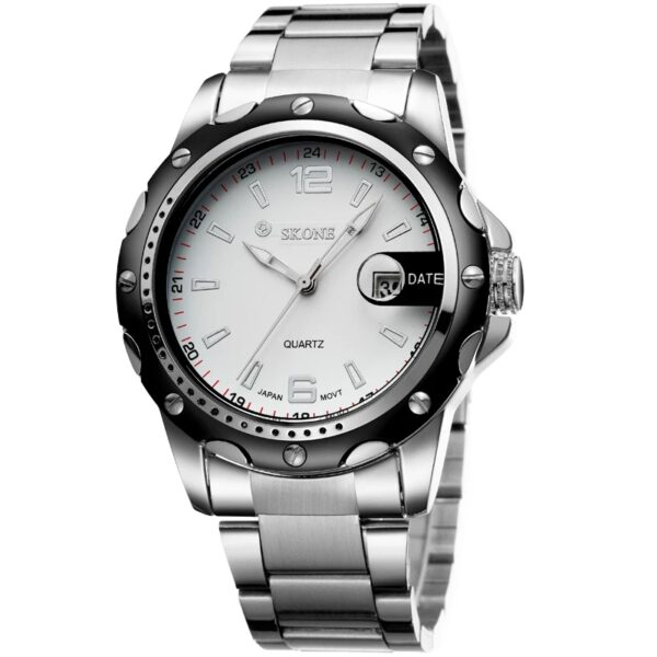 Skone -2473 Men's Stainless Steel Wrist Watch