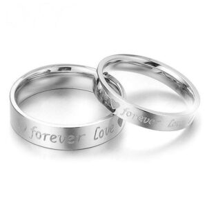 Forever Love Stainless Steel Couple Rings