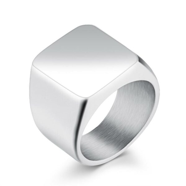 Stainless Steel Engravable Men's Ring