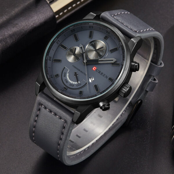 Curren -8217 Leather Strap Mens' Wristwatch