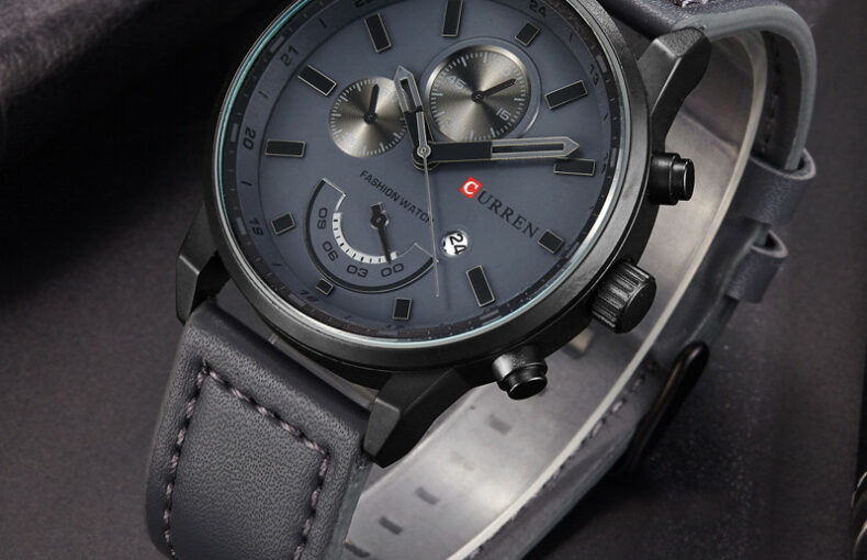 Curren -8217 Leather Strap Mens' Wristwatch