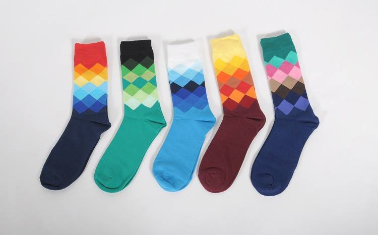Set of 5 Pairs of Happy Colored Socks
