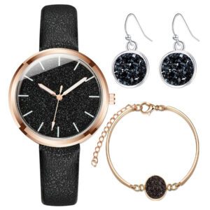 Set of Watch, Earrings And Bracelet