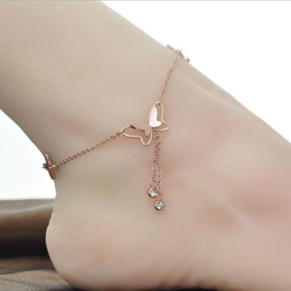 Stylish Butterfly Ladies Anklet