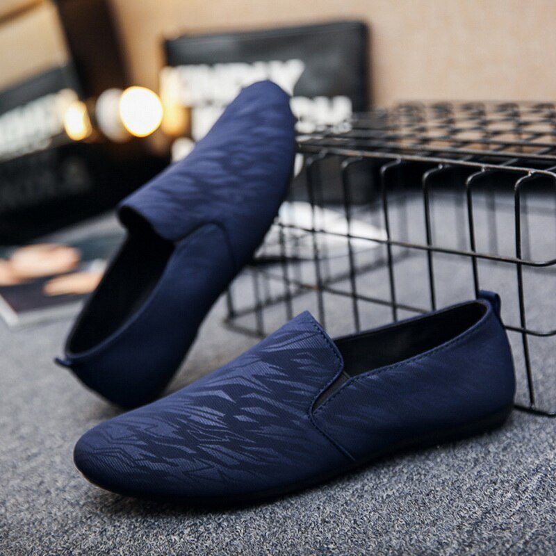 Men's Trendy Slip on Loafers- Blue 