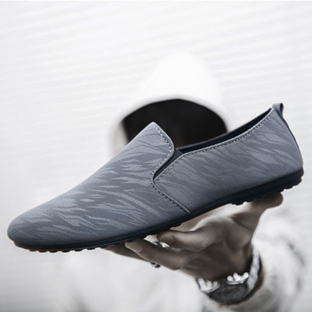 Low Cut Trendy Slip-on Loafers Grey 