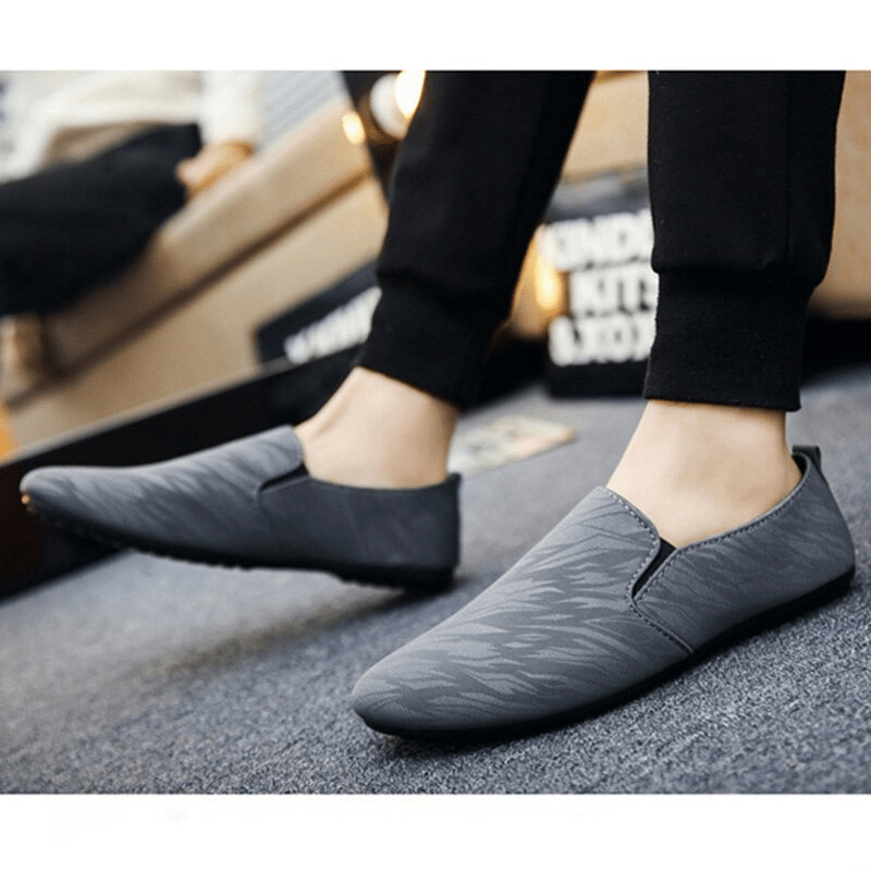 Low Cut Trendy Slip-on Loafers Grey 