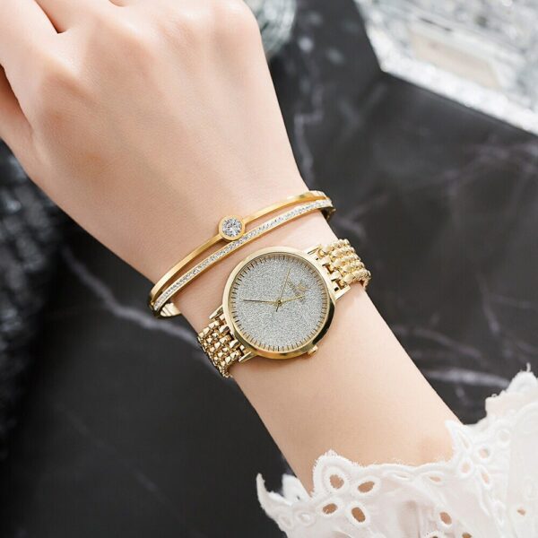 Women Quartz Watch + Necklace + Bracelet Gift Set