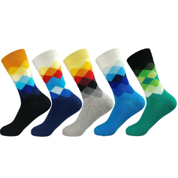 5 Pairs Set Happy Colored Socks