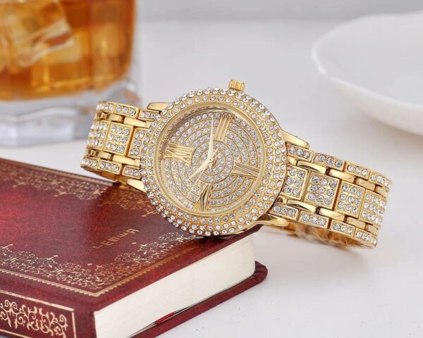 AOYI Gold Iced Lady Water Resistant Fashionable Lady Gift Valentine Gift Watch
