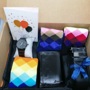 Gift Hamper with Watch, Wallet, Belt and Socks