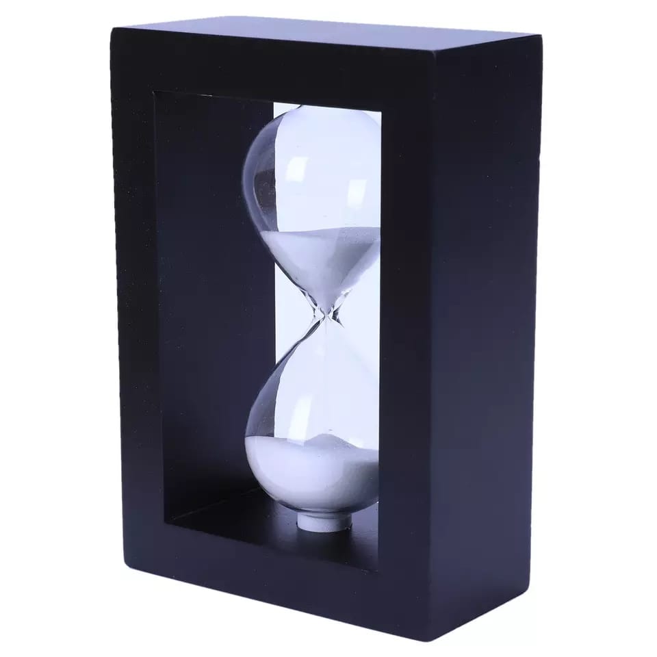 30 Minutes Hourglass Sand Timer Home or Office Decoration Gift-white sand -Free engraving