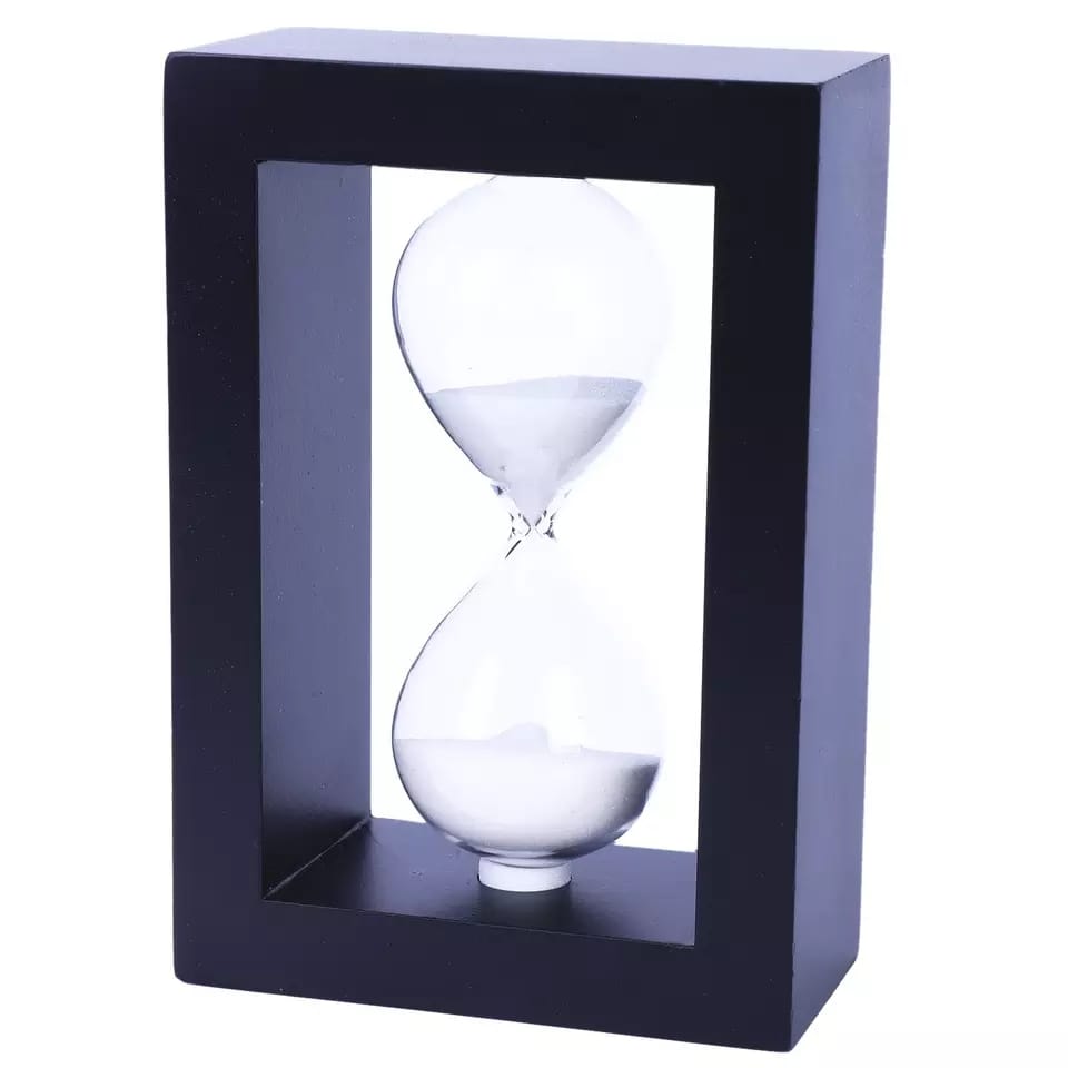30 Minutes Hourglass Sand Timer Home or Office Decoration Gift-white sand -Free engraving