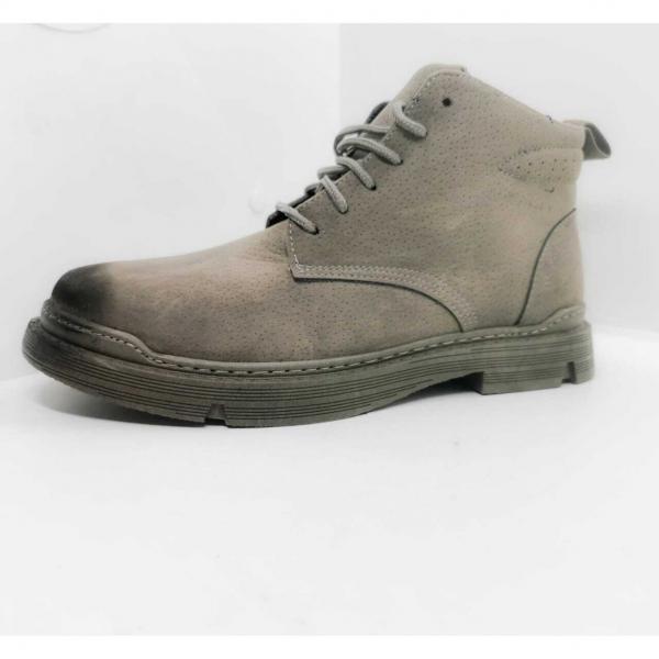 Suede Men Casual Lace Up Rubber Sole Ankle Boots