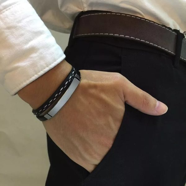 Customized Pu Leather Wrist Bracelet