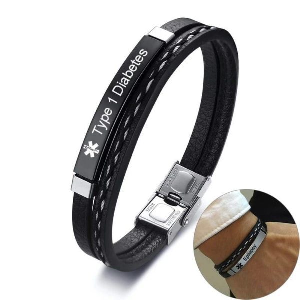 Customized Pu Leather Wrist Bracelet