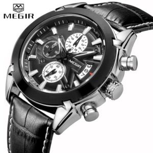 MEGIR M2020 Watch Genuine Leather Auto Date