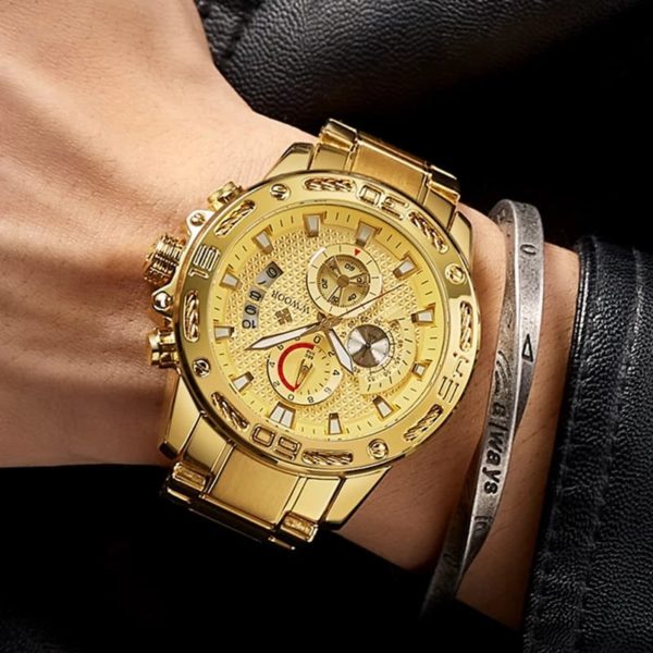 Wwoor Chronograph Gold Wrist Watch