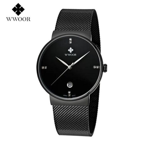 Wwoor- Stainless Steel Strap Wrist Watch