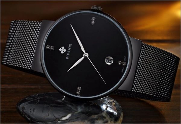 Wwoor- Stainless Steel Strap Wrist Watch