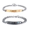 Engravable Stainless Steel Couples Bracelets