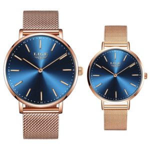 Lige1853 Couple Watches Set Blue dial