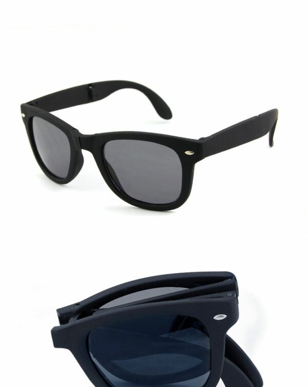 Black Foldable Sunglasses with Case
