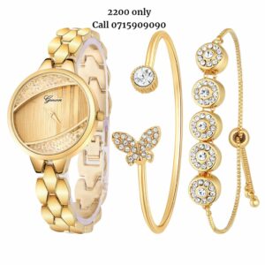 Lady Luxury Watch + 2 bracelets Gift Set