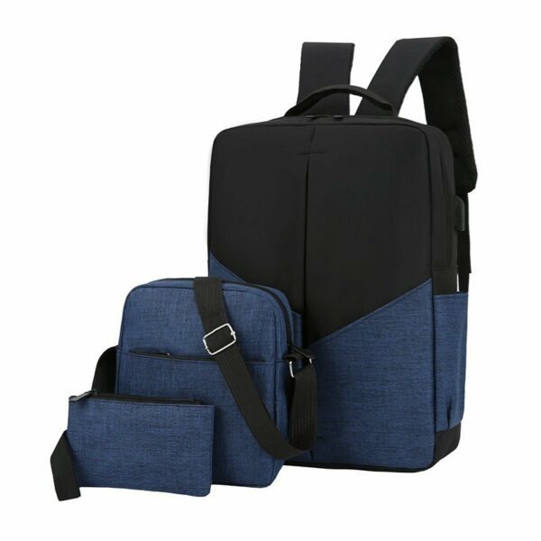 Set of 3 Bags - Backpack With 2 Pouches