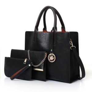 'Set of 3 in 1 Lady's Hand Bag -black