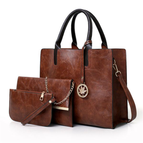 Set of 3 in 1Lady's Hand Bag - Brown