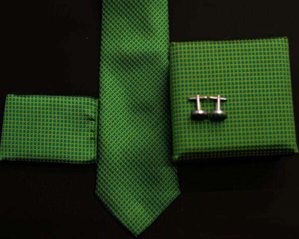 Green Stripped Men Fashion Tie Set