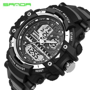 Sanda 740 Waterproof Sports Watch-Black