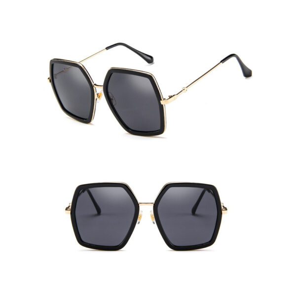 Stylish Black Gold Small Frame Sunglasses
