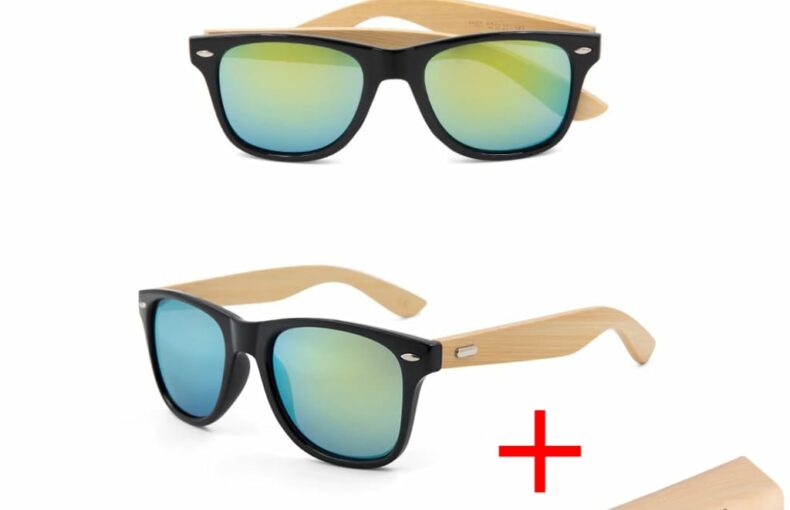 Sunglasses With a Wooden Frame.