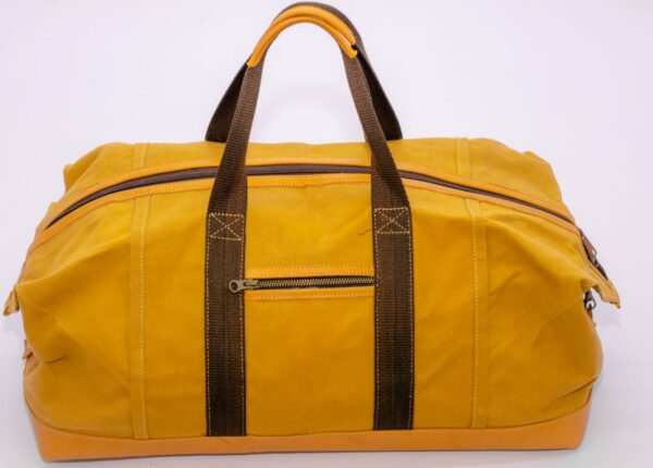 Waxed Canvas and Leather Travel Bag