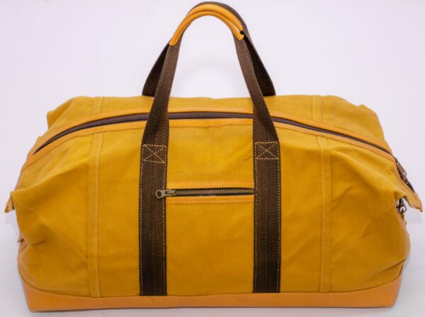 Waxed Canvas and Leather Travel Bag