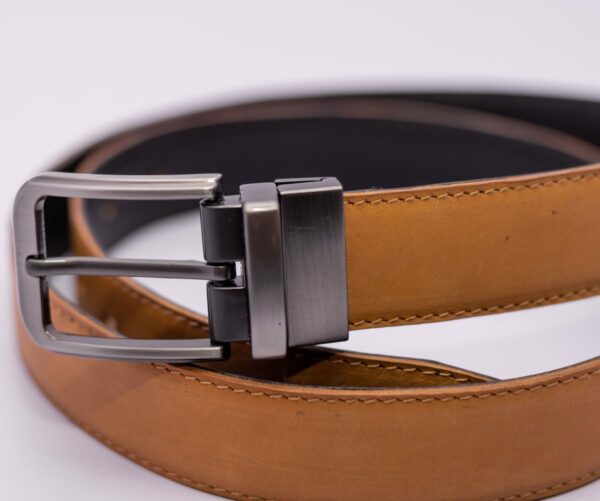 Black and Brown Double-sided Leather Belt