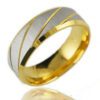 Gold Plated Ring With Silver Details