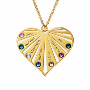 Love Heart Pendant Necklace- Gold