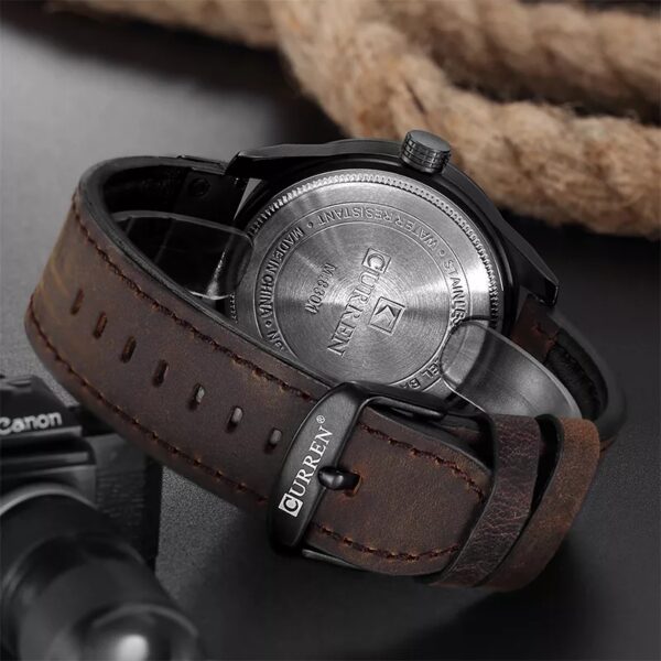 M:8301 Curren Brown Leather Straps Men's Watch