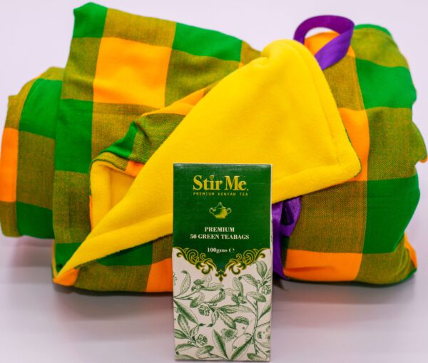 Maasai Fleece Blanket And Stir Me Green Tea Bags