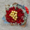 Red Roses, Baby Breath and Ferrero Rocher