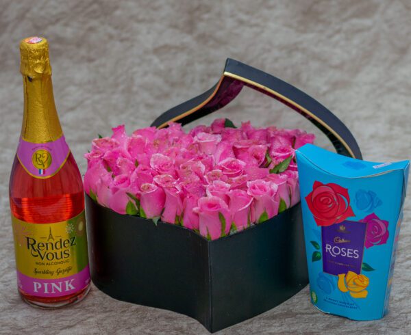 A Flower Box, Cadbury Chocolate and Rendez Vouz Drink