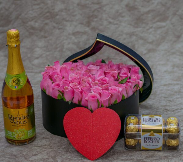 A Flower Box, Chocolates and Rendez Vous Drink