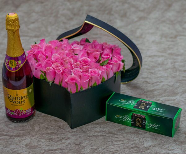 Aurora Flower Box, After Eight Chocolate and Rendez vous Red Wine