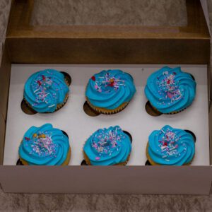 Blue creamed Vanilla Cupcakes