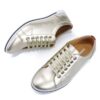 Casual Split Leather Unisex Lightweight Gold Shoes