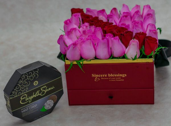 Exquisite Flower Box with Ferrero Rocher Chocolates